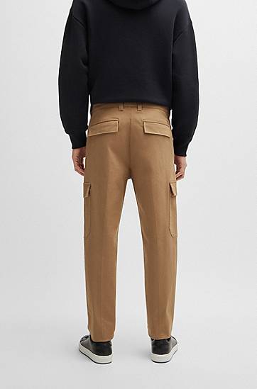 Карго панталони BOSS Tapered Fit Cargo Trousers Кафяво | 50519126, 1