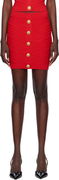 Balmain Buttoned Knit Miniskirt