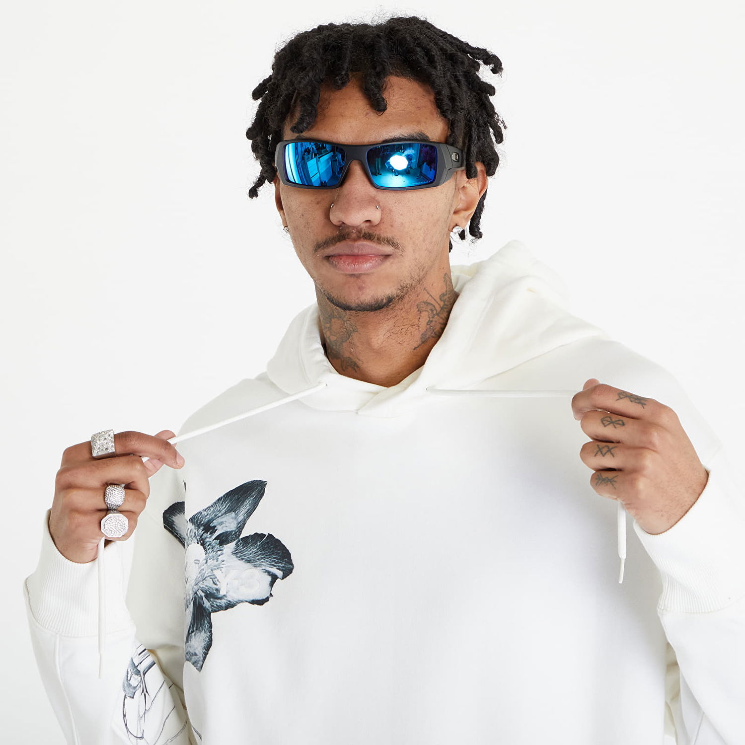 Суитчър Y-3 Graphic French Terry Hoodie UNISEX Off White Бяло | IV7736, 1