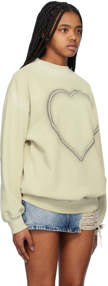 Пуловер We11done We11done Heart Choker Sweatshirt Зелено | WD-TS1-23-809-U-IV, 1