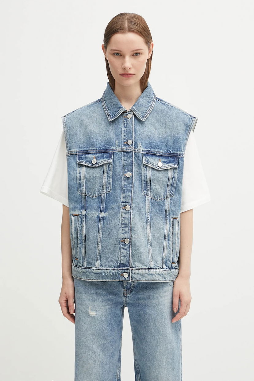 Жилетка Anine Bing Anine Bing Rory Denim Vest Синьо | A.01.10857