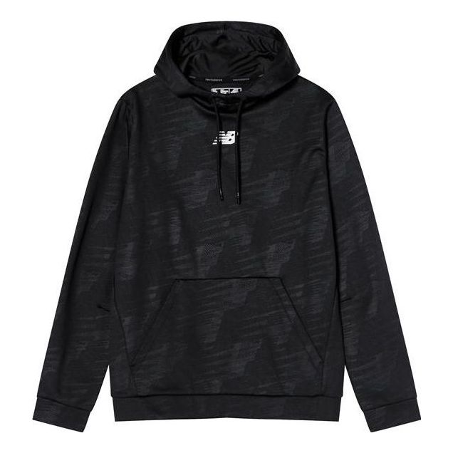 Суитчър New Balance Essentials Allover Print Hoodie Черно | AMT93023-BK, 0