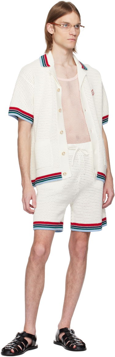 Къси панталони Casablanca Casablanca Gothic Crochet Shorts Бяло | MS25-KW-921-01, 3