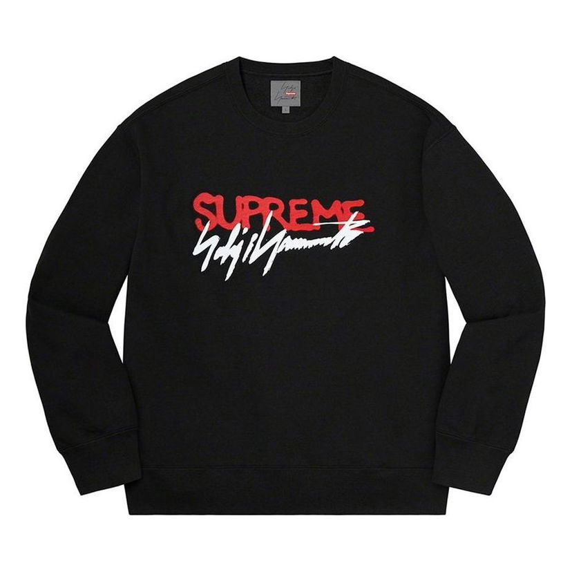 Пуловер Supreme Signature Crewneck by Supreme x Yohji Yamamoto Черно | SUP-FW20-095