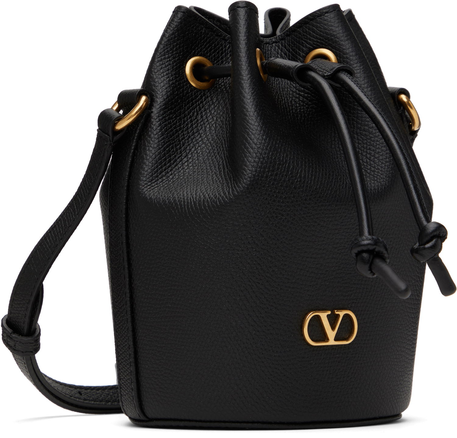 Дамска чанта Valentino Valentino Garavani Mini Drawstring VLogo Signature Bag Черно | 6W2P0AJ2SNP, 1