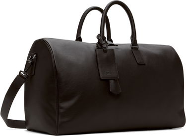 Чанта за пътуване BOSS BECKHAM x BOSS Grained Leather Holdall with Address Tag Черно | 50549409, 2