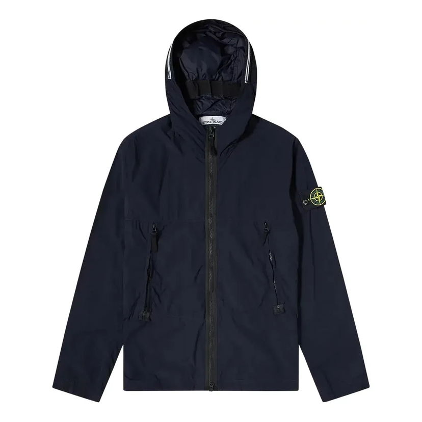 Ветровка Stone Island Nylon Garment Dyed Hooded Jacket Синьо | 741540131-V0020