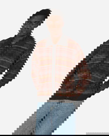 Риза OUR LEGACY Evening Polo Rust Geezer Check Червено | M2243ER 001, 1