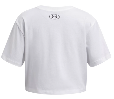 Съкратен топ Under Armour Under Armour Rival Short Sleeve T-Shirt Бяло | 1389755-100, 2