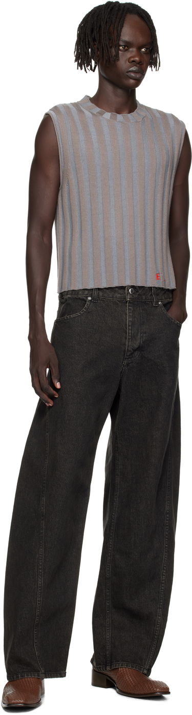 Пуловер Eckhaus Latta Eckhaus Latta Ribbed Knit Vest Сиво | 8025-EL-PF25-H, 3