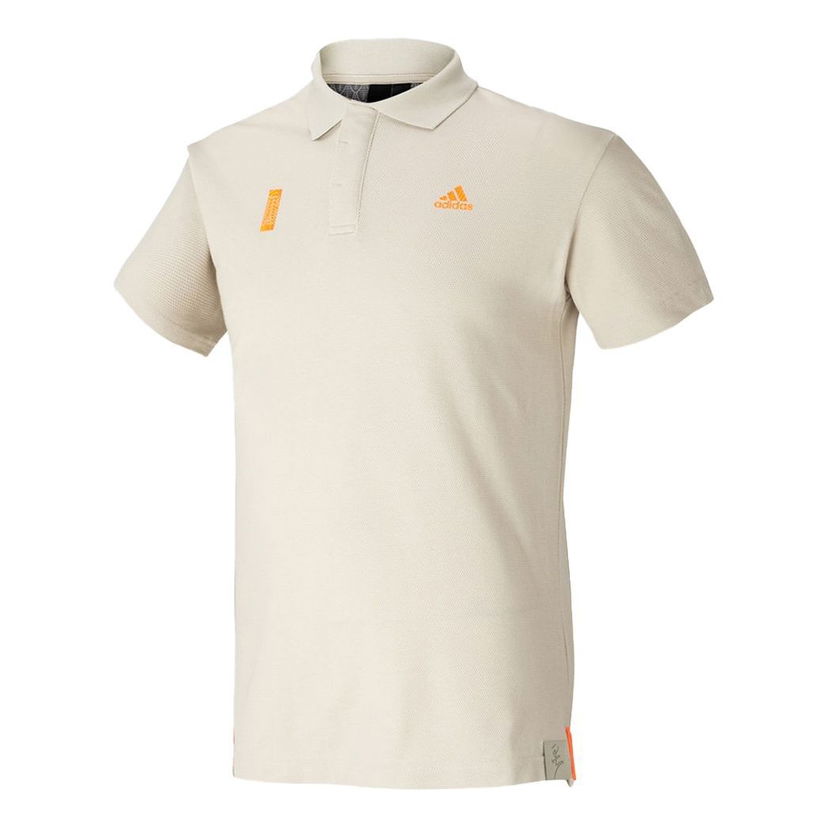 Поло тениска adidas Originals Sports Short Sleeve Polo Бежово | FT2756