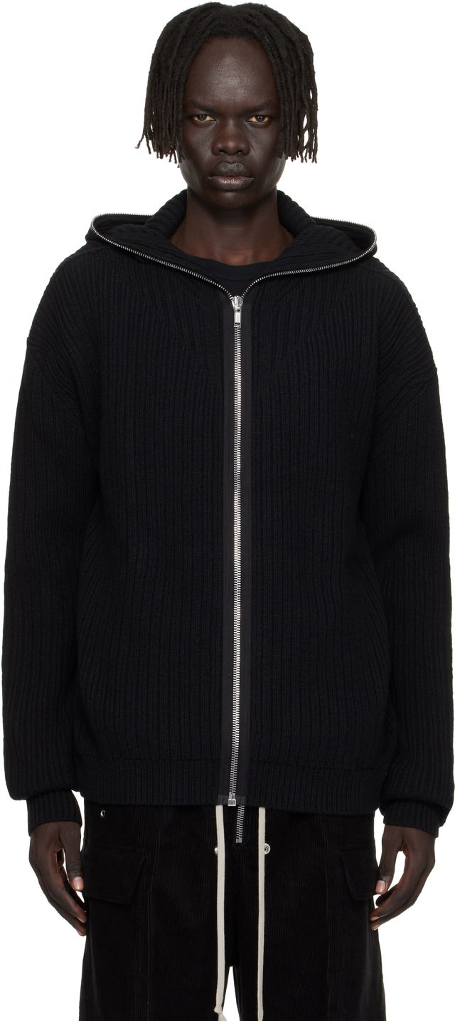 Rick Owens Concordians Zipped Knit Hoodie