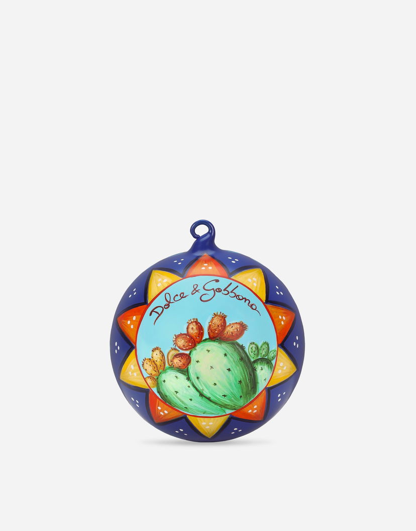 Домашен декор Dolce & Gabbana Dolce & Gabbana Hand-Painted Fico d'India Decorative Glass Ball Многоцветен | TCC204TCAGEUC030