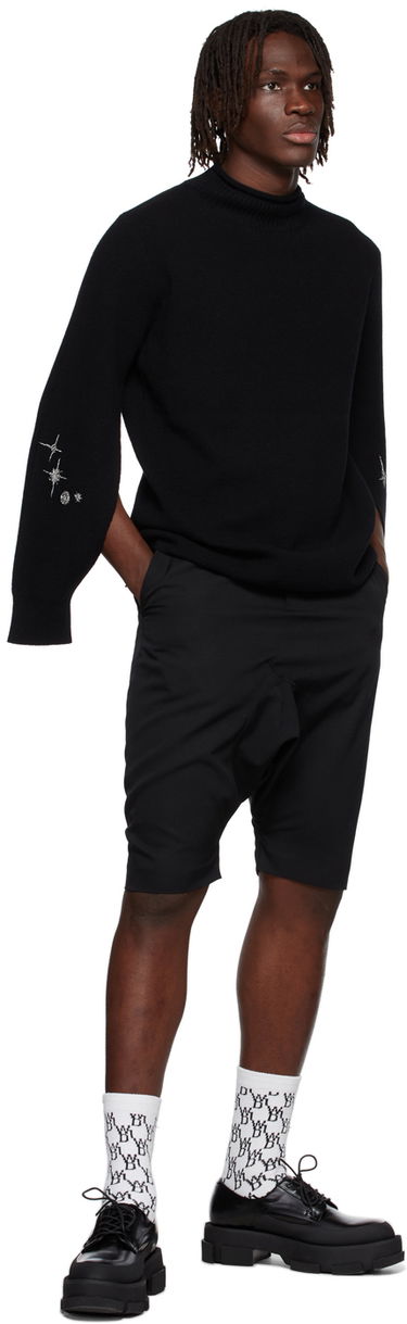 Пуловер We11done Cashmere Star Embroidered Turtleneck Sweater Черно | WD-KT1-22-646-U-BK, 3