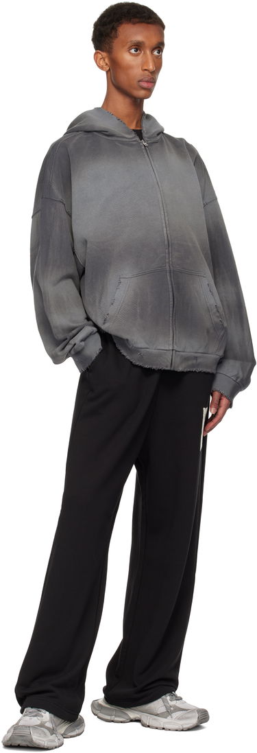 Суитчър We11done We11done Distressed Zip-Up Hoodie Сиво | WD-TJ3-24-833-U-CH, 3