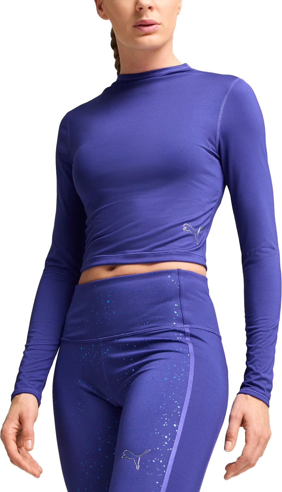 Съкратен топ Puma Puma Intergalactic Long Sleeve Crop Top Лилаво | 525801-27, 0