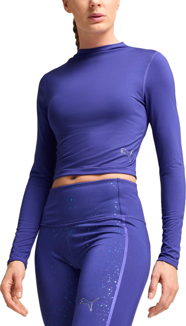 Съкратен топ Puma Puma Intergalactic Long Sleeve Crop Top Лилаво | 525801-27, 0