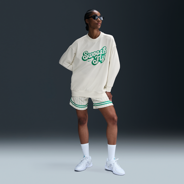 Пуловер Nike Nike Swoosh Fly Dri-FIT Loose Fit Basketball French Terry Sweatshirt Бяло | FZ5514-133, 3