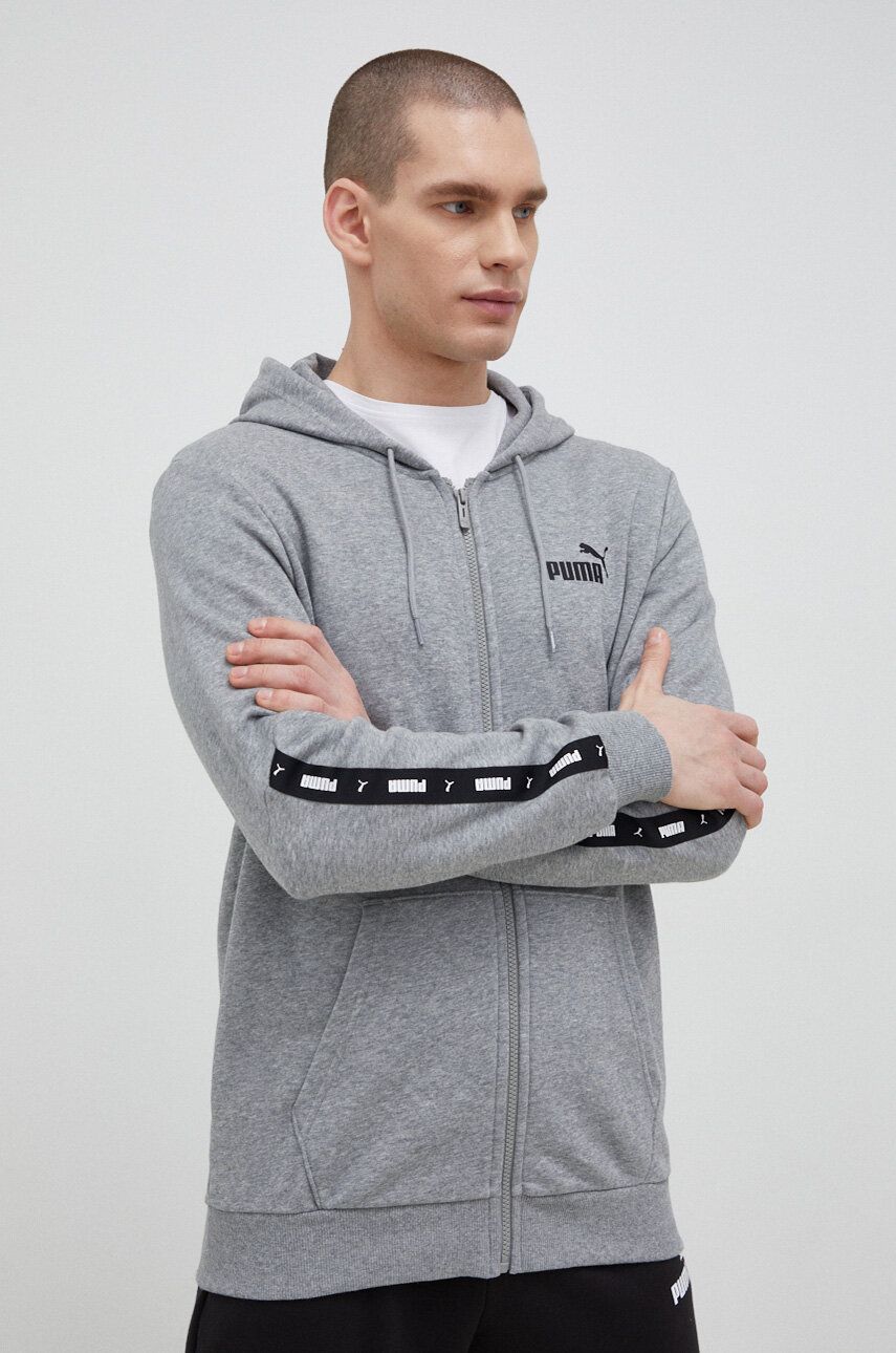 Суитчър Puma ESS Tape Full-Zip Hoodie Сиво | 848768, 0
