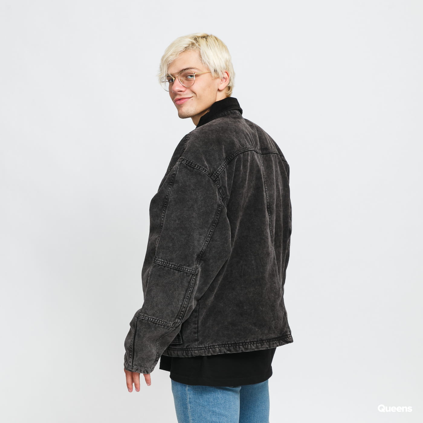 Яке Stüssy Washed Canvas Shop Jacket Черно | 115589 / 0001, 1