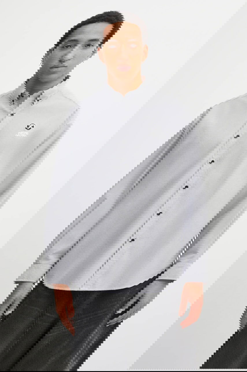 Риза AAPE by A Bathing Ape AAPE Now Relaxed Fit Button-Down Shirt Сиво | AAPSTM8540XXP, 0