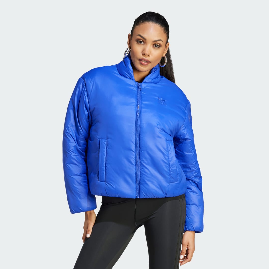 Яке adidas Originals Duvet Big Trefoil Short Синьо | IJ8194, 1