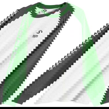 Тениска AAPE by A Bathing Ape AAPE Now Raglan Long Sleeve T-Shirt, Size Large Зелено | AAPLTM1541XANGRX, 1