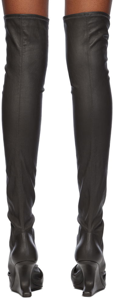 Облекло Rick Owens Rick Owens Porterville Cantilever Tall Boots Сиво | RP02D3807 LS, 1