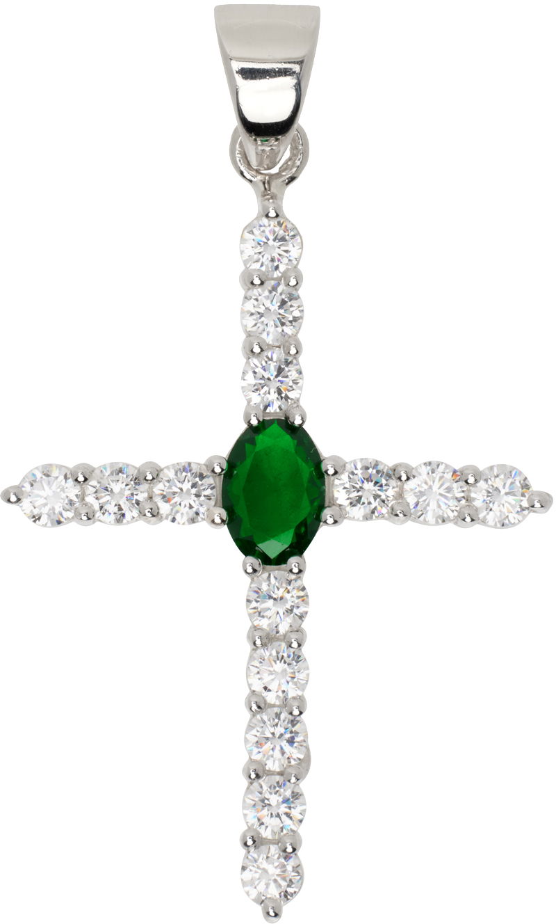 Колие VEERT VEERT 'The Small Cross' Pendant Металик | SPD1351-WG