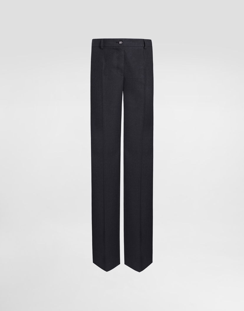 Панталони Dolce & Gabbana Flared Woolen Pants Сиво | FTC31TFU287S8290