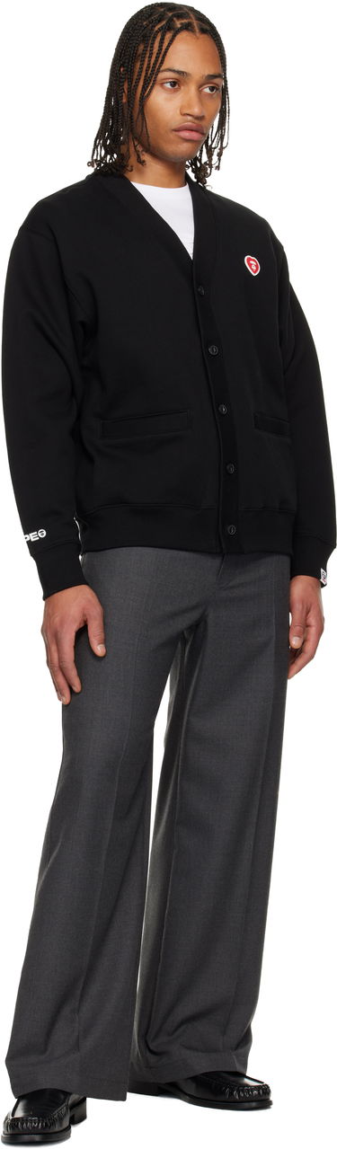 Пуловер AAPE by A Bathing Ape 'AAPENOW' Heart Moonface Cardigan Черно | AAPSWMC353XXPBKX, 3