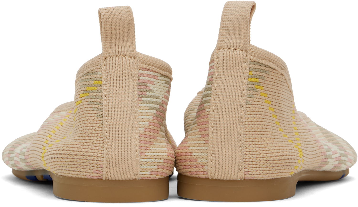 Облекло Burberry Burberry Check Knit Ballerina Flats Бежово | 8101053, 1