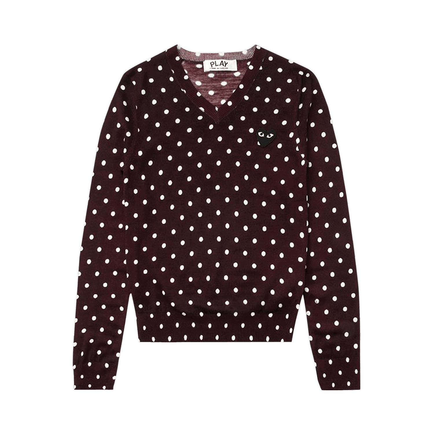 Пуловер Comme des Garçons PLAY Polka Dot Crewneck Бургунди | az n035 051 3, 0