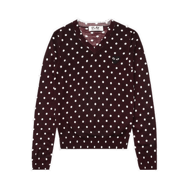 Пуловер Comme des Garçons PLAY Polka Dot Crewneck Бургунди | az n035 051 3, 0