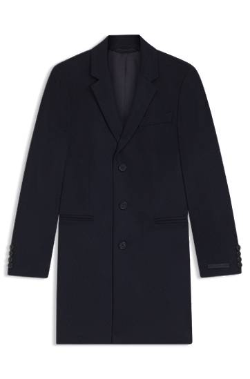 BECKHAM slim-fit coat in wool and cashmere