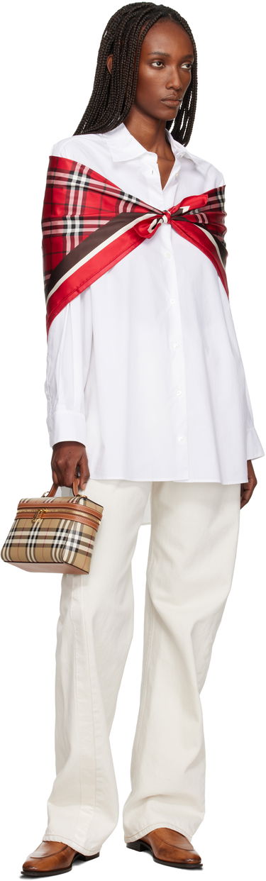 Дамска чанта Burberry Check Vanity Bag Бежово | 8120525, 3