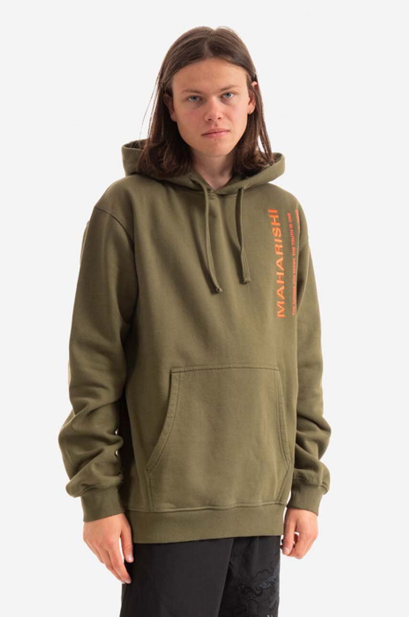 Суитчър Maharishi Miltype Hooded Sweat Organic Sweat Hoodie Зелено | 9756.OLIVE