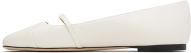 Кецове и обувки Jimmy Choo Jimmy Choo Elisa Ballerina Flats Бяло | ELISA FLAT, 2
