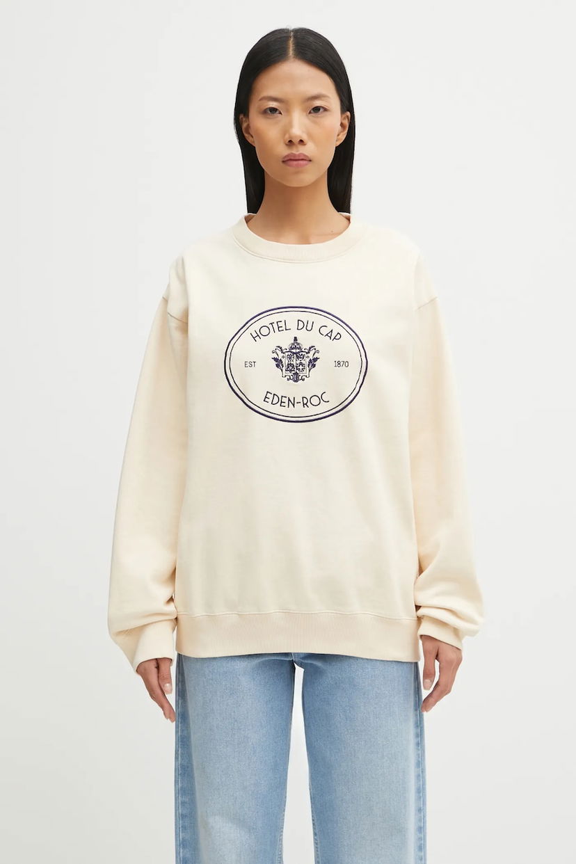 Суитчър Sporty & Rich Eden Crest Embroidered Sweatshirt Бежово | ST07160621CR01