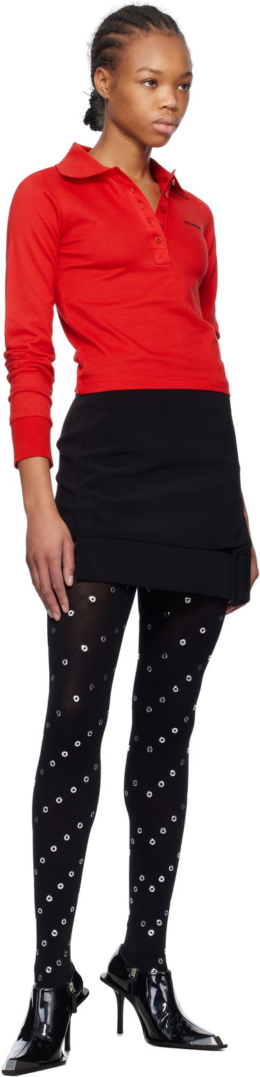 Поло тениска We11done We11done Cotton Logo Polo Червено | WD-TT0-25-725-W-RD, 3
