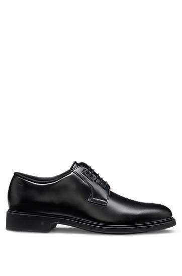 Грижа за обувките BOSS Leather Derby Shoes with Piped Trims Черно | 50499719, 1