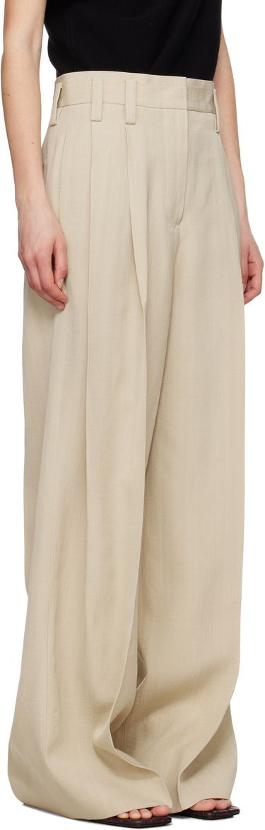 Панталони Jil Sander Jil Sander Voluminous Pleated Trousers Бежово | J03KA0292_J65005, 1
