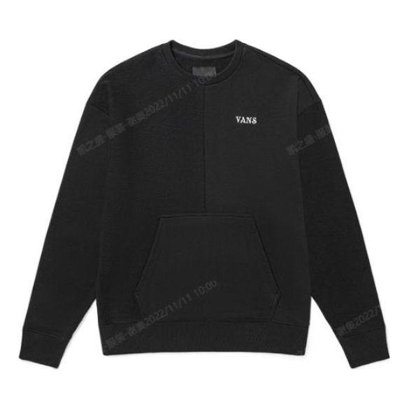 Суитчър Vans Embroidered Logo Splicing Pullover Черно | VN0A5H9QBLK, 0