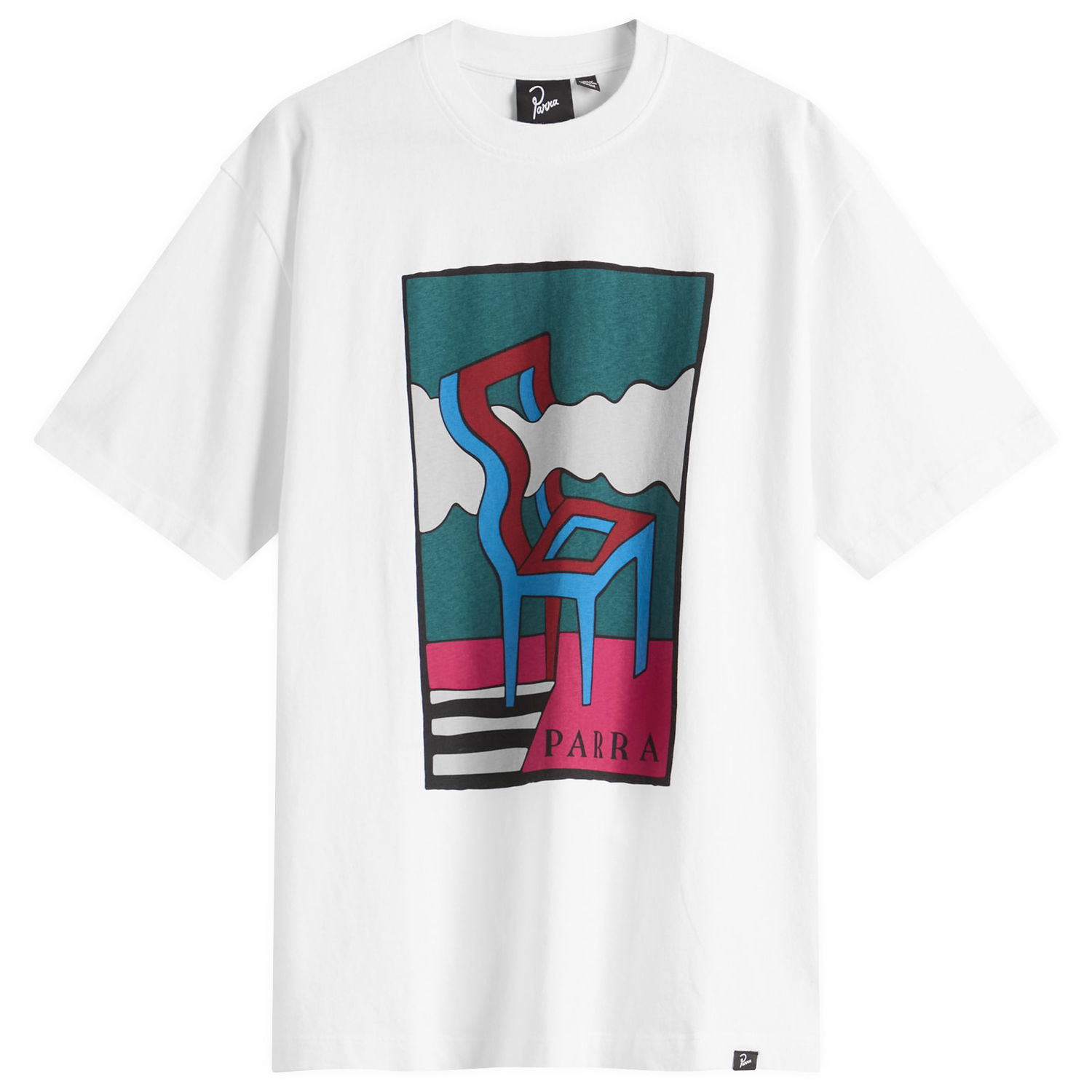 Тениска By Parra Smoke Chair T-Shirt Бяло | 53500-WHT, 1