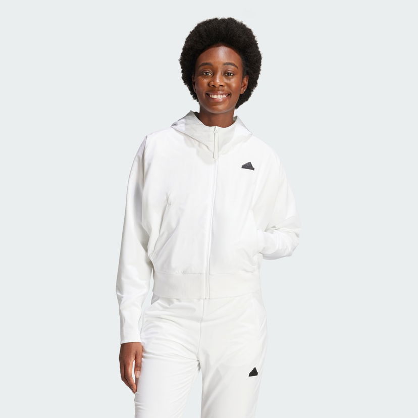 Суитчър adidas Performance Z.N.E. Woven Full-Zip Бяло | IN9483