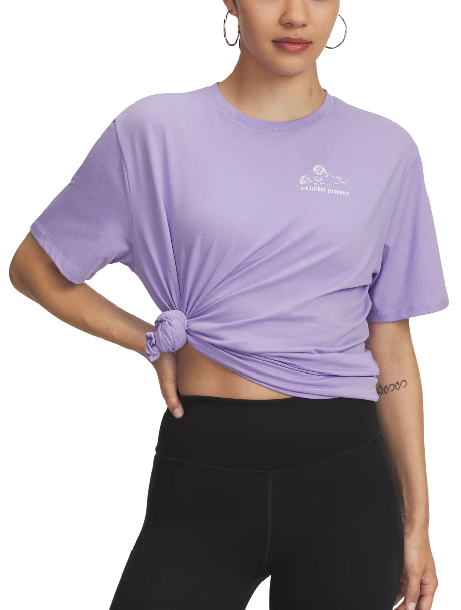 Тениска Under Armour Etched Roses Oversized Short Sleeve T-Shirt Лилаво | 6006965-538, 0