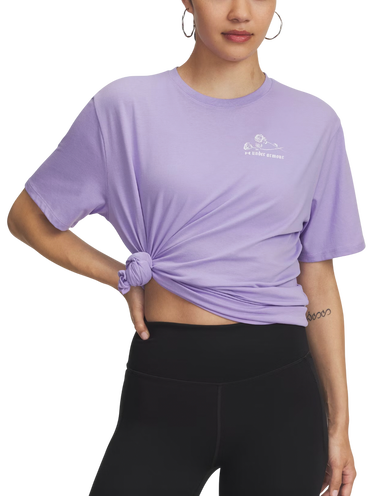 Тениска Under Armour Etched Roses Oversized Short Sleeve T-Shirt Лилаво | 6006965-538, 0