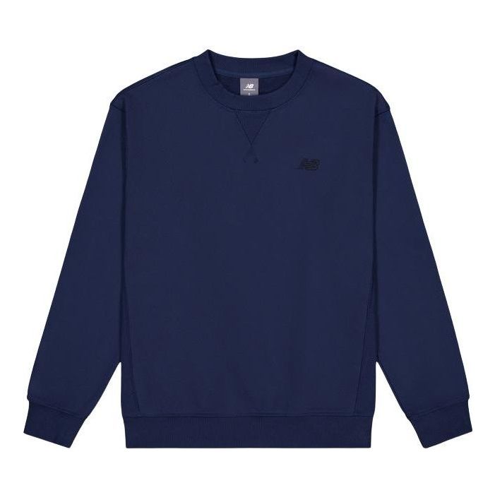 Суитчър New Balance Athletics French Terry Sweatshirt Синьо | MT41506-NNY