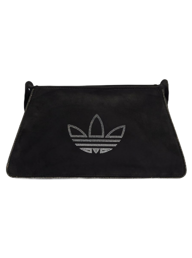 Чанта през рамо adidas Originals Rhinestones Fake Suede Shoulder Bag Черно | IT7375