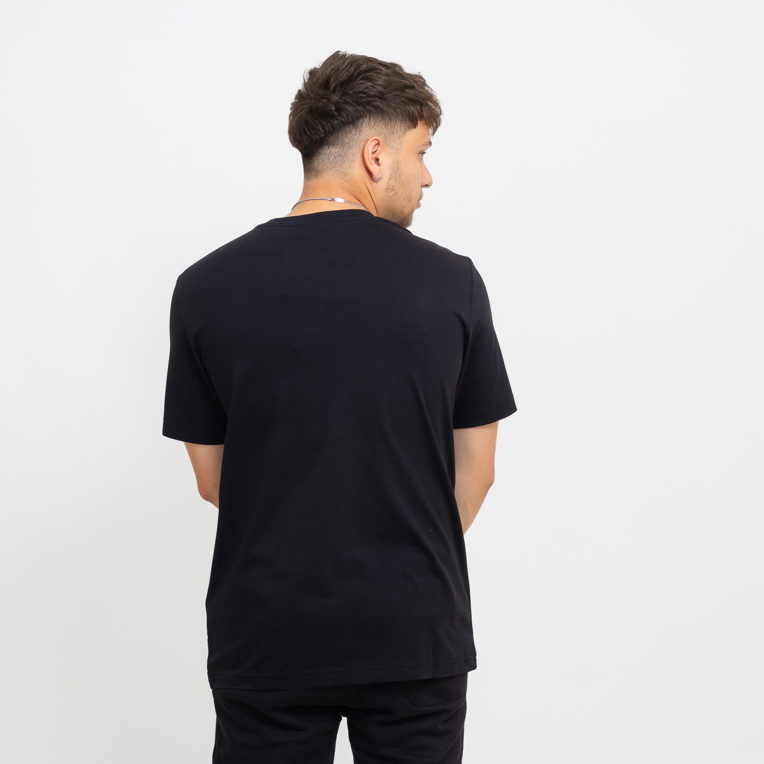 Тениска Champion Script Logo Crewneck T-Shirt Черно | 219206-KK001, 1